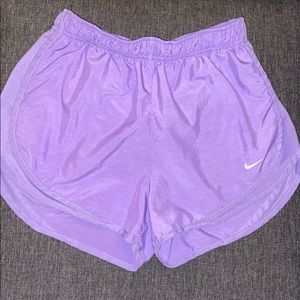 Purple dry-fit Nike shorts